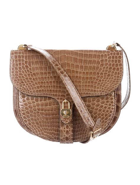 crocodile gucci handbags|gucci shoulder pouch.